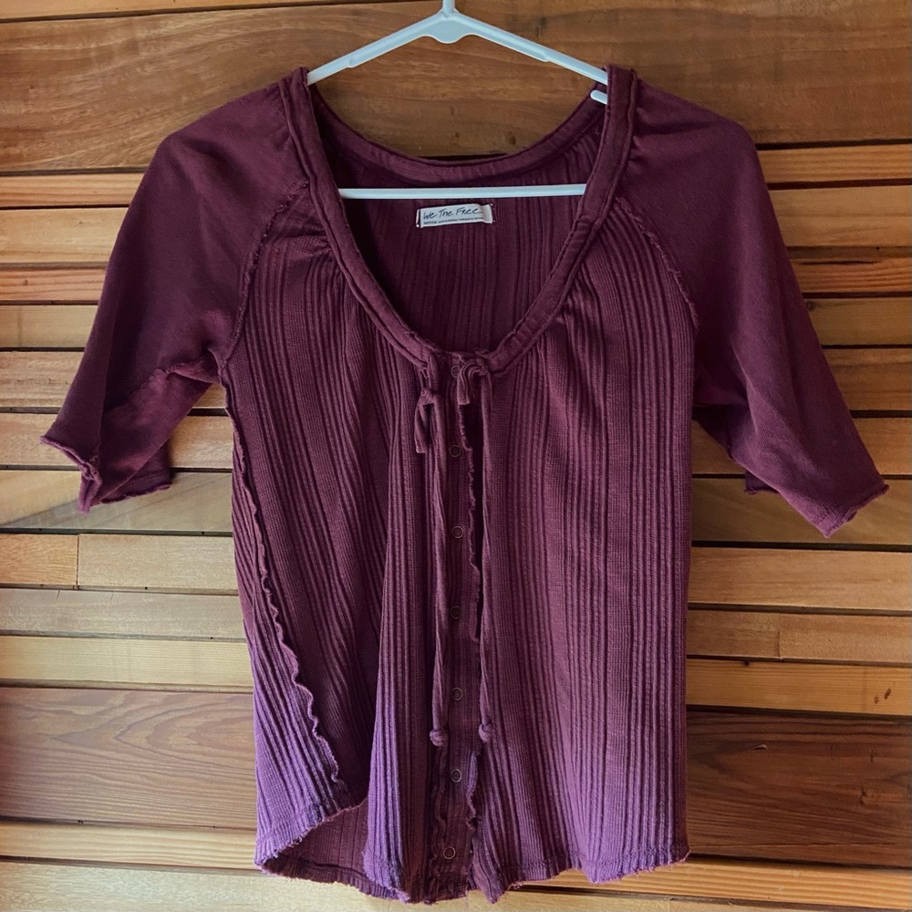Free People Daisy Snap-up top